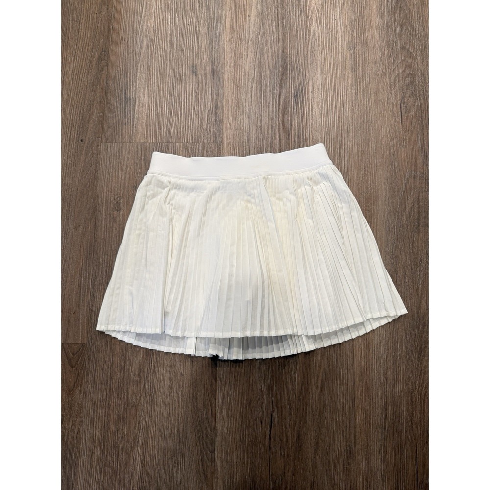 Lululemon Varsity High Rise Pleated Tennis Skirt White Active Sz 4‎